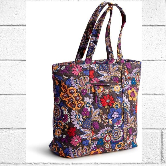 NWT! Classic Vera Bradley Quilted Floral Cotton Gabardine Tote with Tons of Room - Picture 3 of 15